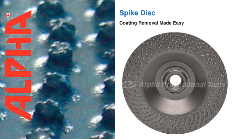 Alpha Tools diamond grit abrasive Spike  Disc