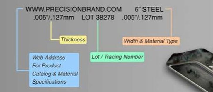 Precision Brand’s “BrandedTM Shim Stock